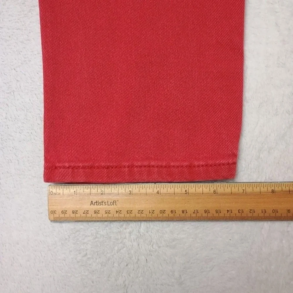 Levis 511 Jeans Mens 32x32 Red Slim Stretch Denim Cotton Blend Logo Red Tab